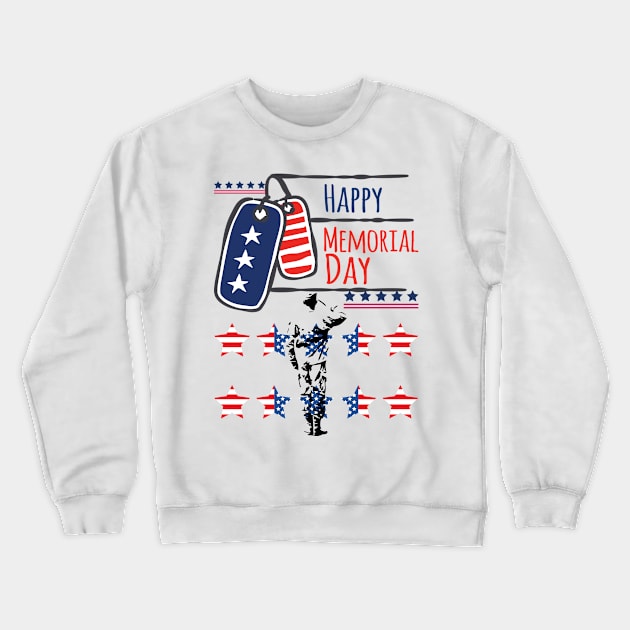 Happy Memorial Day, May 29 Crewneck Sweatshirt by FineArtMaster